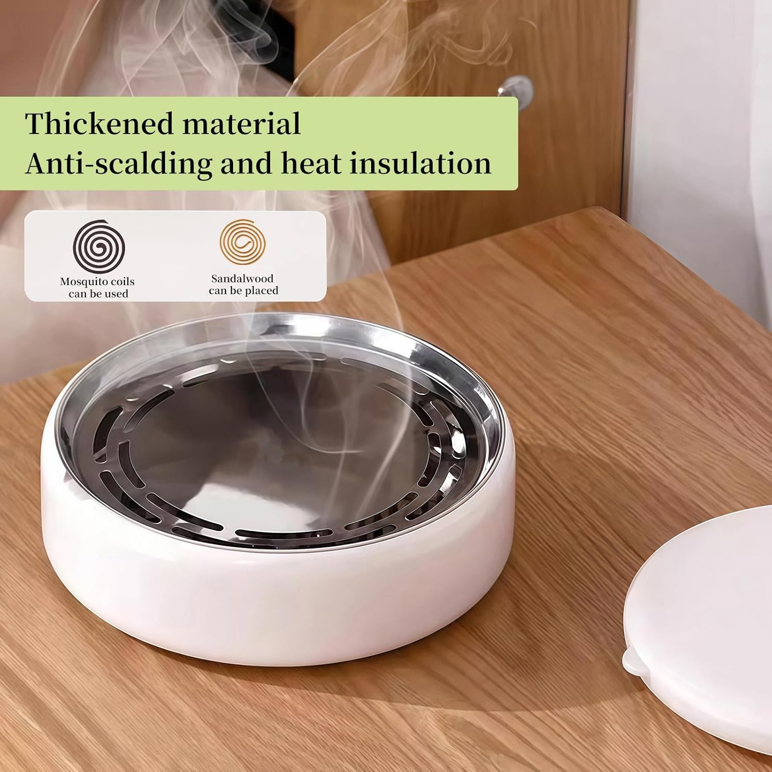 Portable Mosquito Coil Separator with Lid Anti Fly Ash Holder