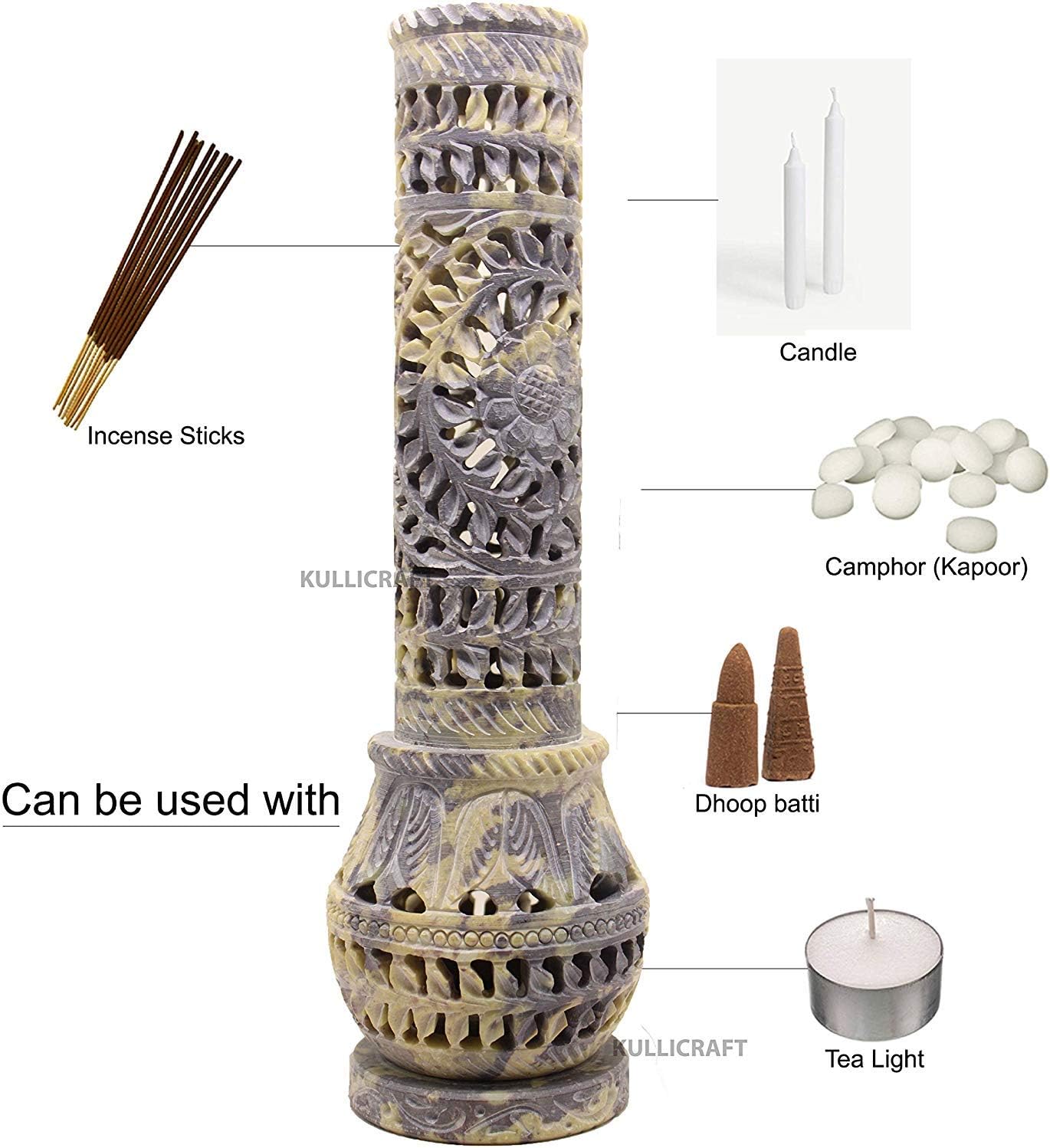 Carry Me Marble Soapstone Incense Holder