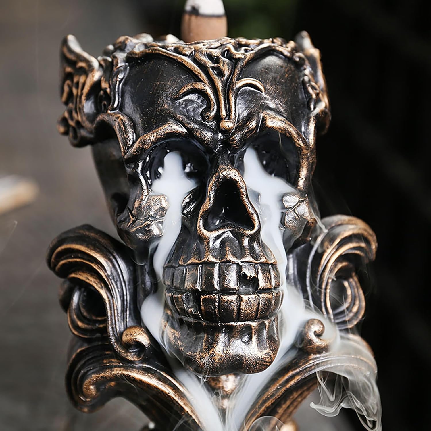 Comeon Backflow Incense Burner Skull Design
