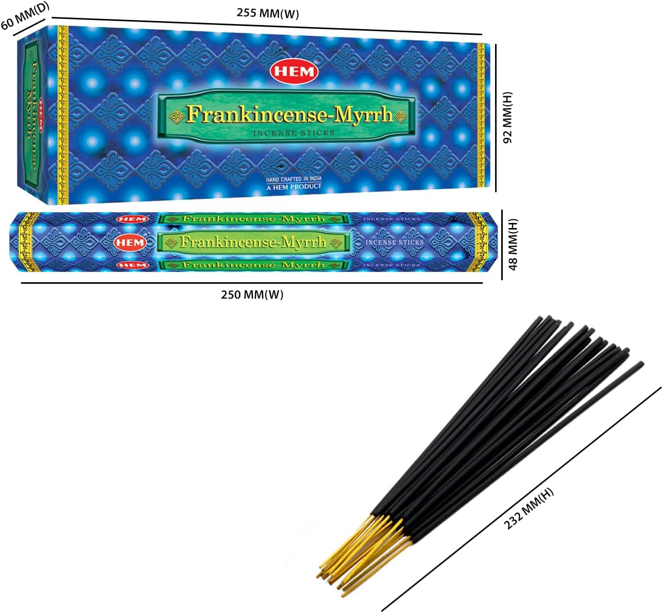 Hem Frankincense Myrrh Incense Sticks Box