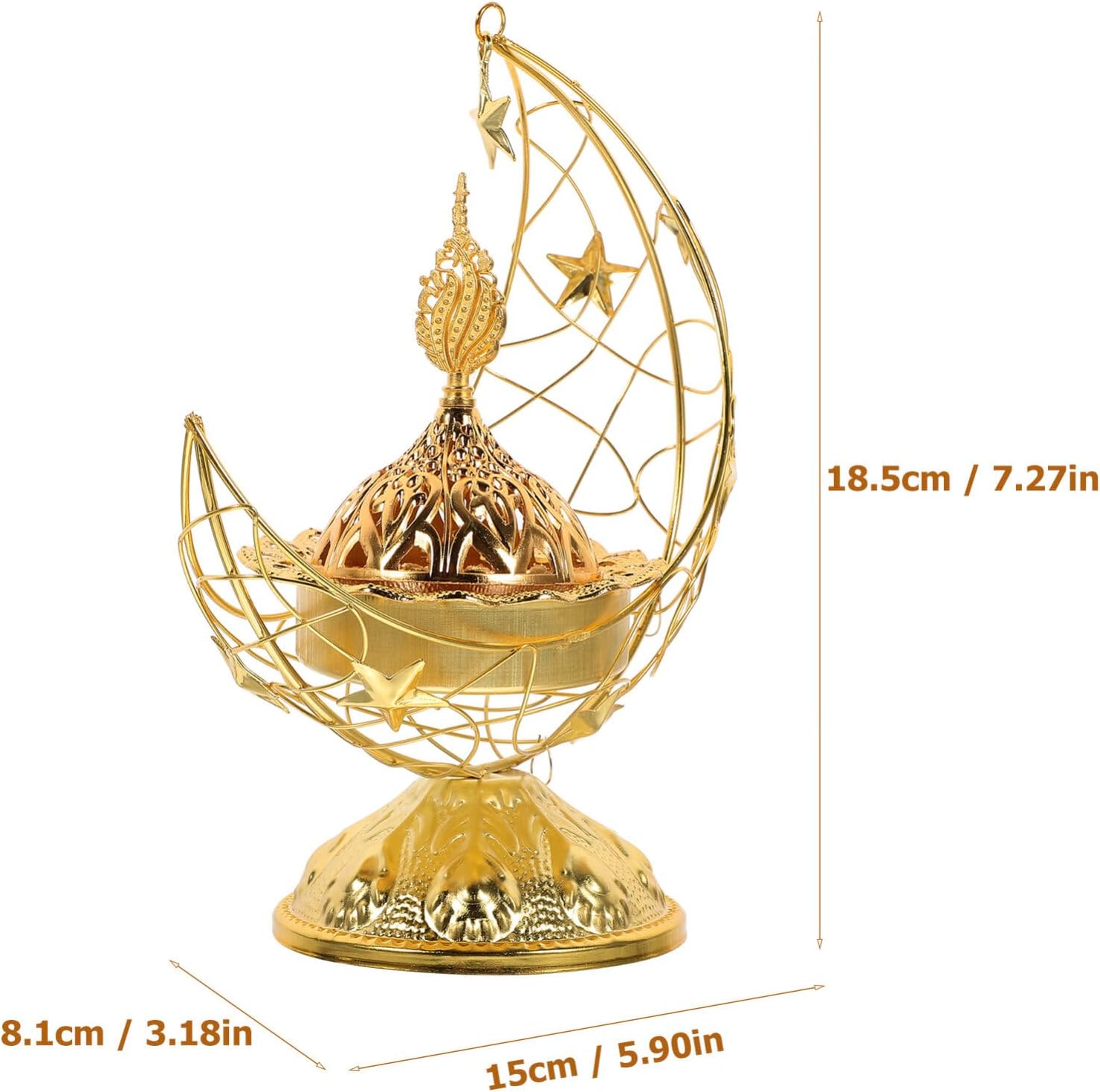 IMIKEYA Vintage Metal Incense Burner Aroma Lamp