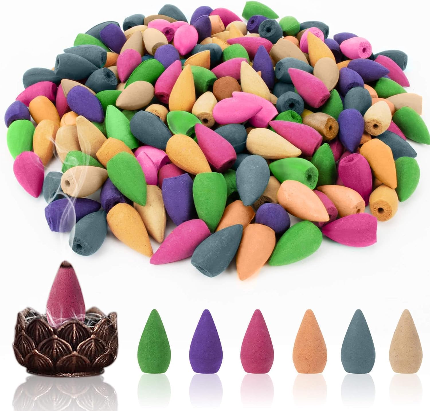 Sukh Waterfall Backflow Incense Cones 108PCS Set