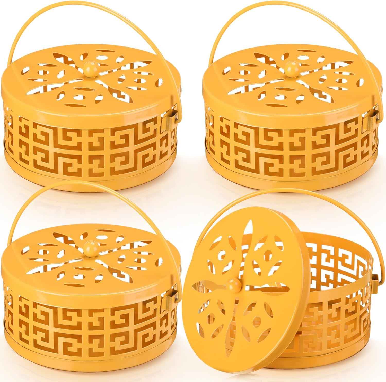 Lallisa 4 Piece Mosquito Coil Holder Yellow
