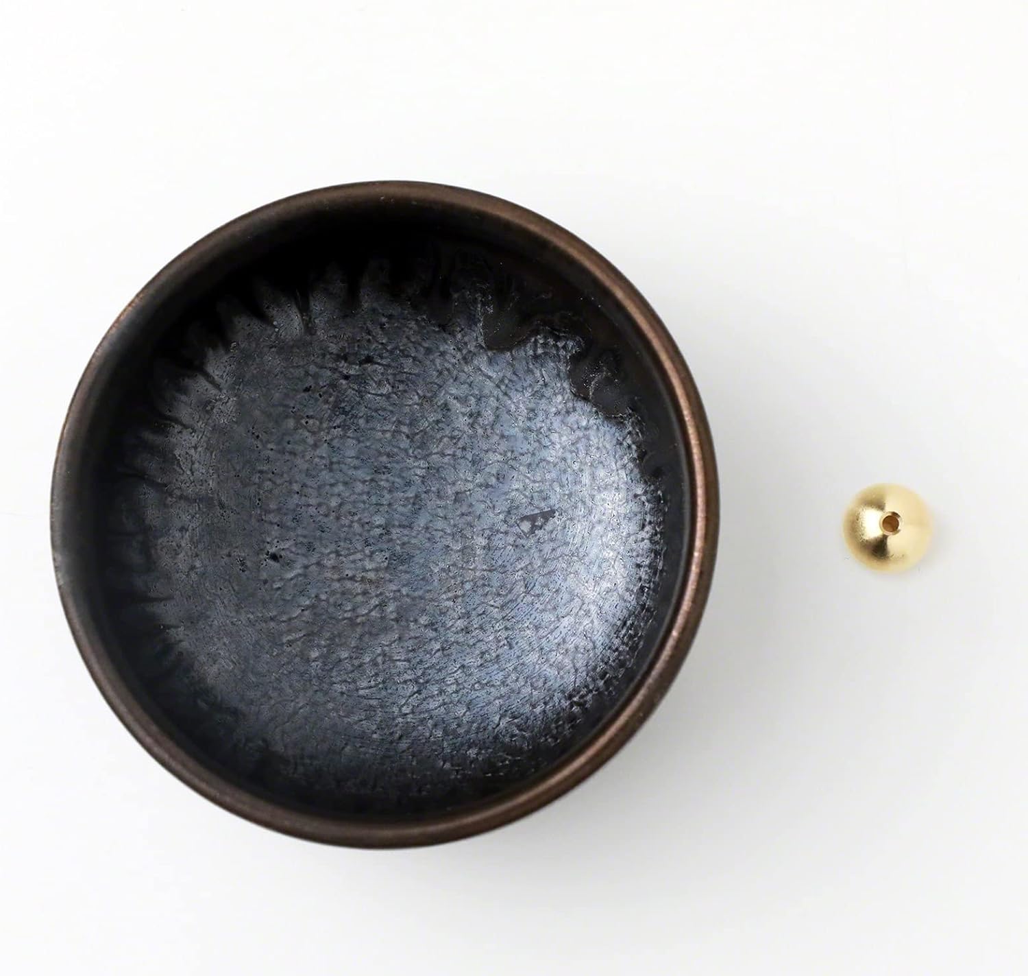 Asayu Japan Zen Incense Holder for Sticks 39 Inch Black Brown Gold