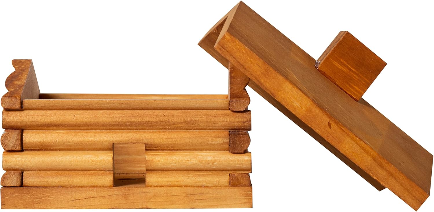 Paines Medium Log Cabin Cedar Incense Burner with 10 Cedar Cones