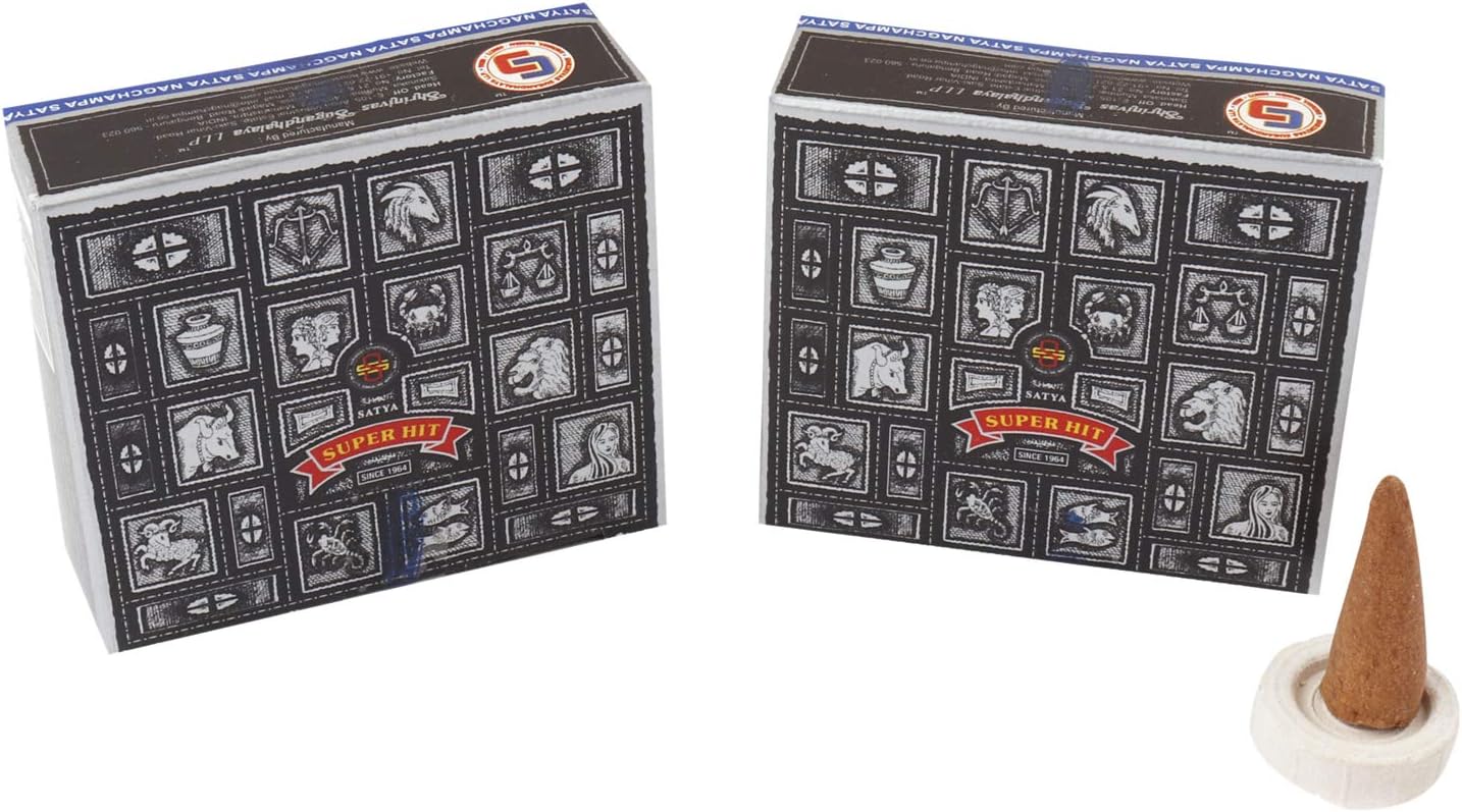 Satya Nag Champa Super Hit Incense Cones Box 12 Packs