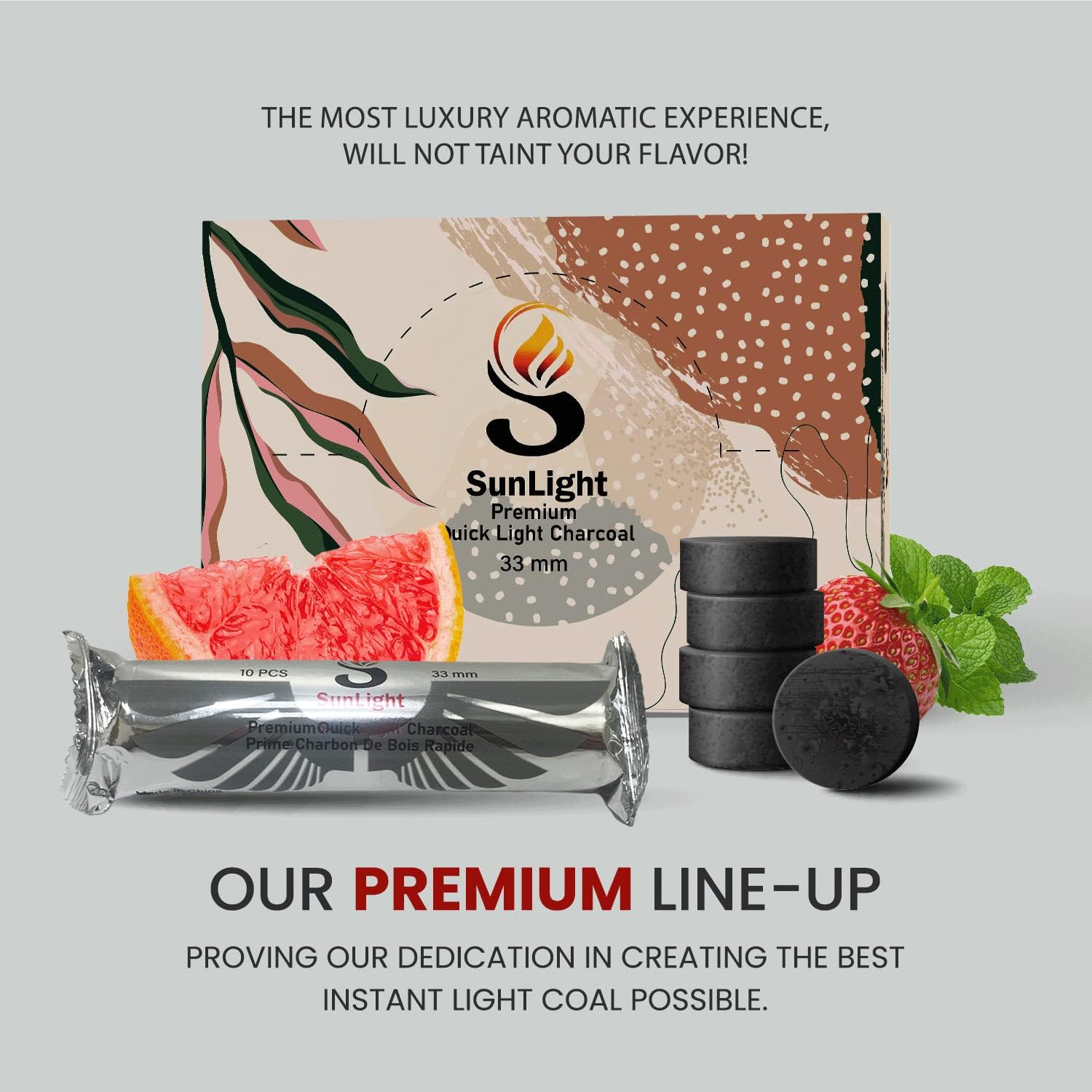 Sunlight Premium Charcoal Tablets for Incense - 100 Discs