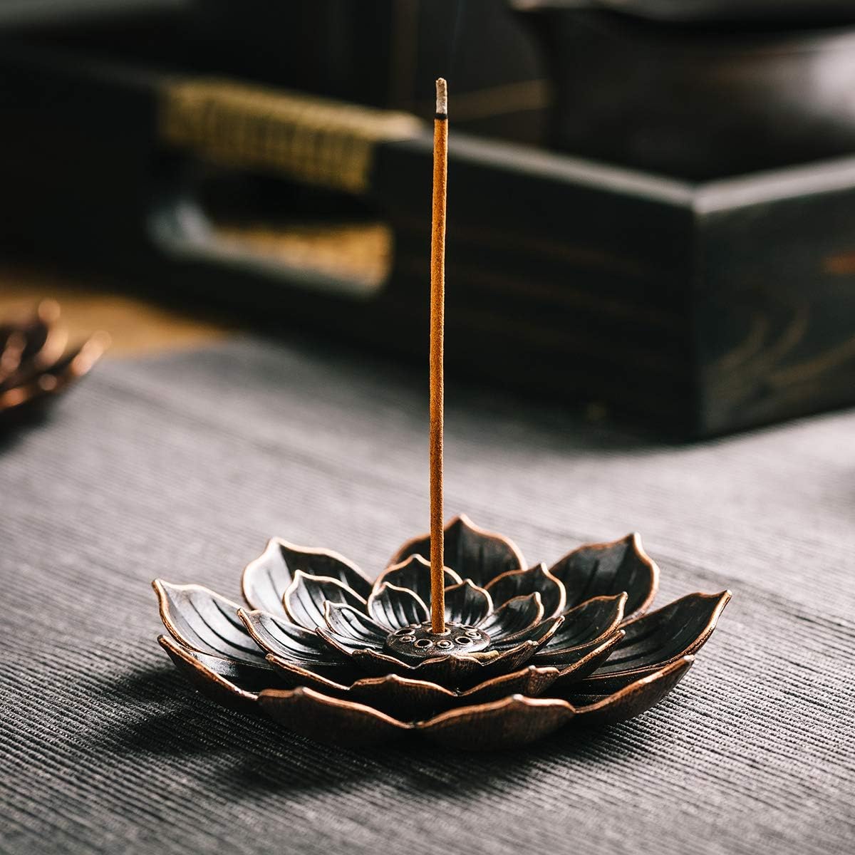 2 Pack Brass Lotus Incense Holders for Sticks