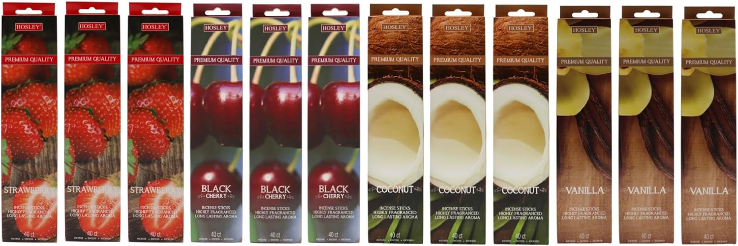 Hosley Aromatherapy Incense Sticks 480 Pack Assorted
