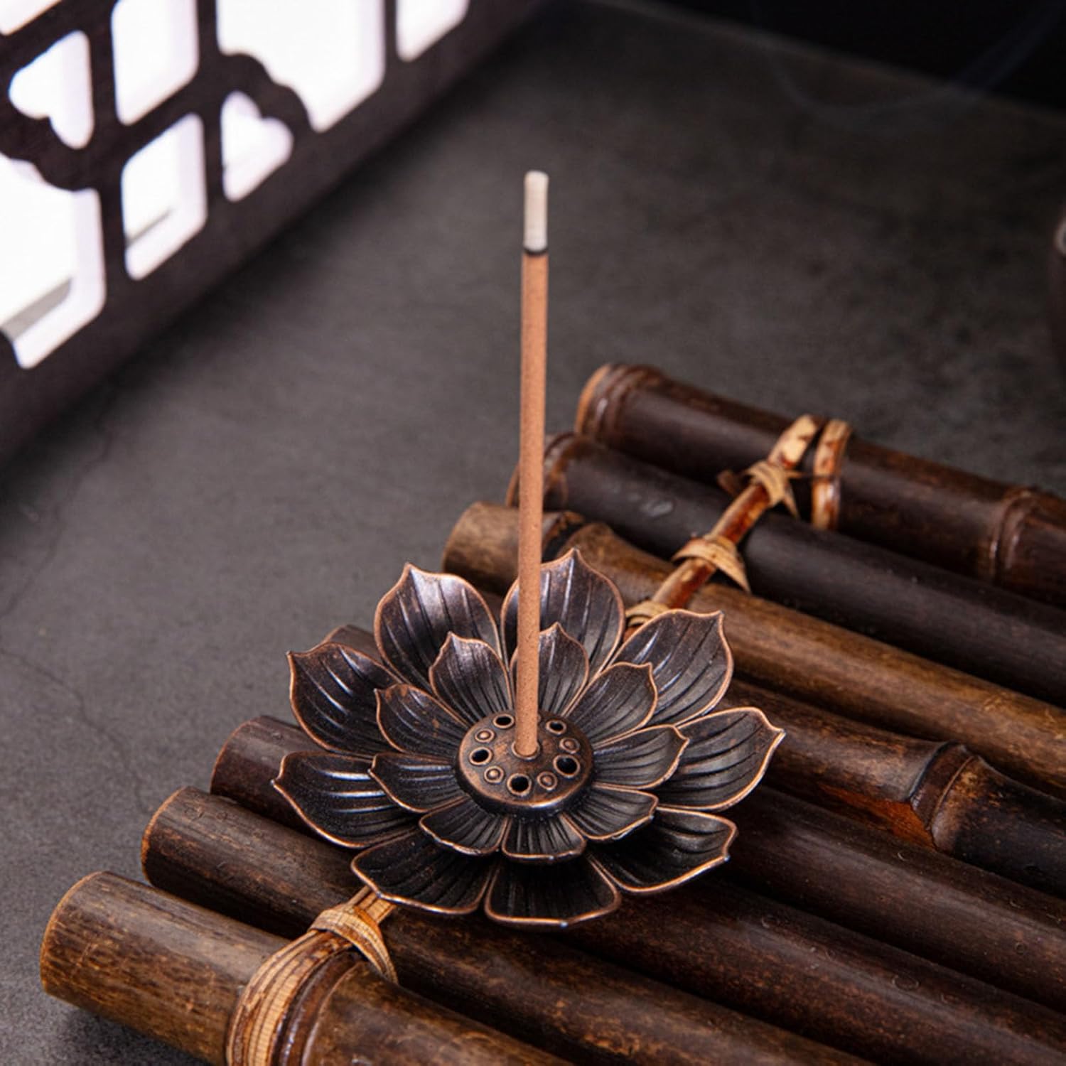 Lotus Stick Incense Holder Alloy Burner Small