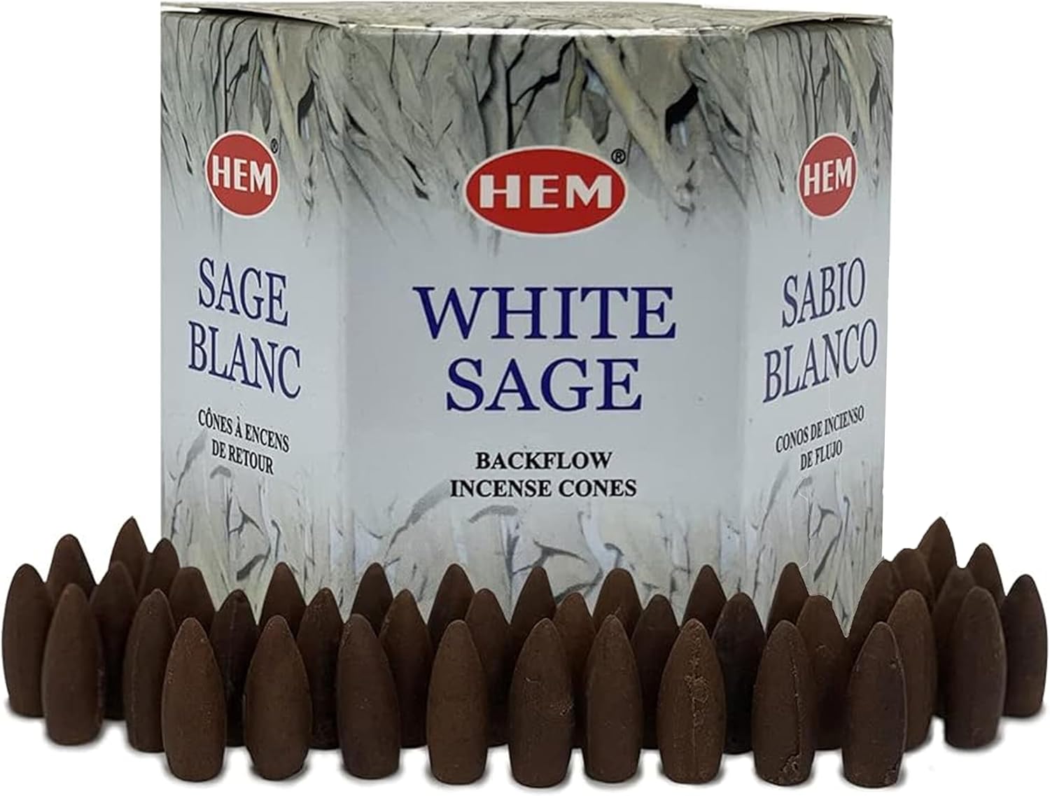 TRUMIRI White Sage Backflow Incense Cones
