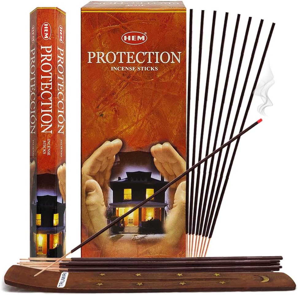 Protection Incense Sticks and Holder Bundle