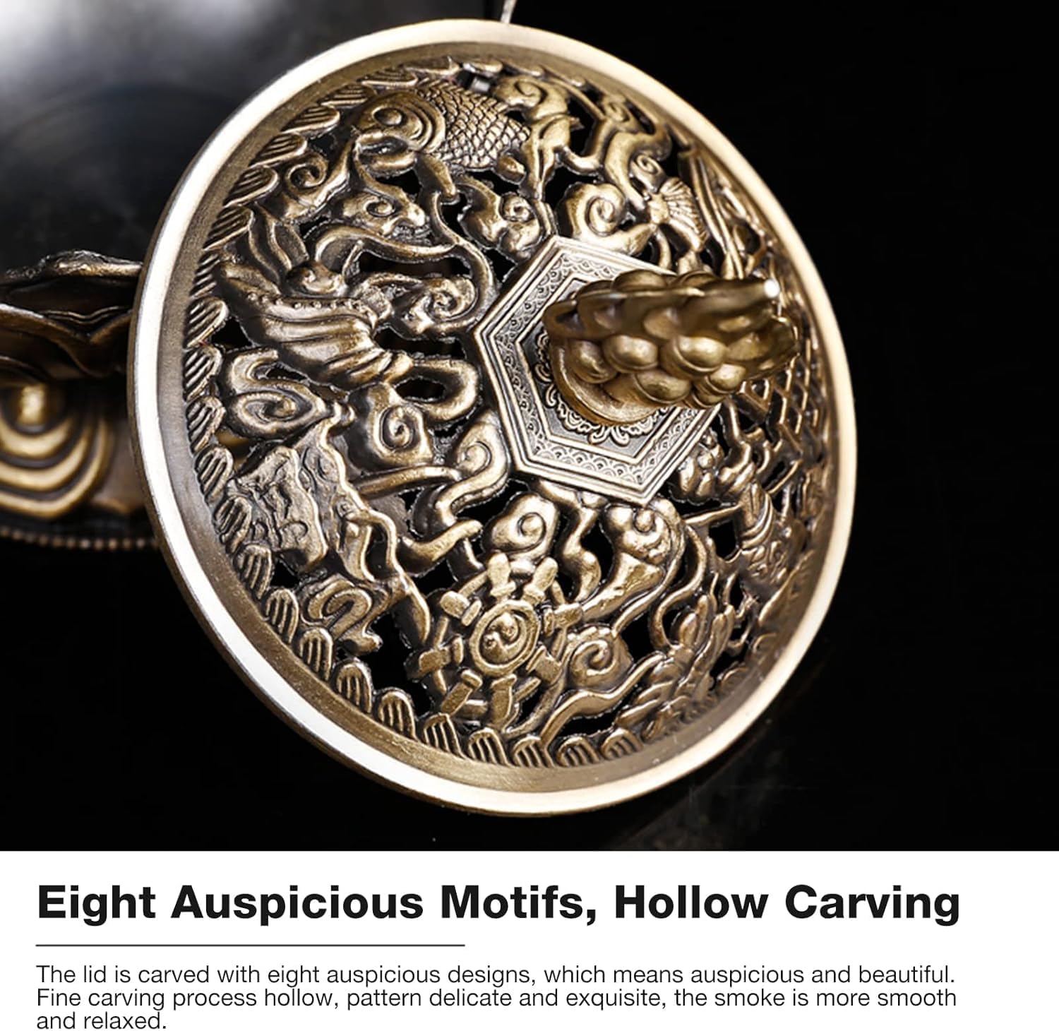 Vintage Style Bronze Incense Holder for Home Decoration