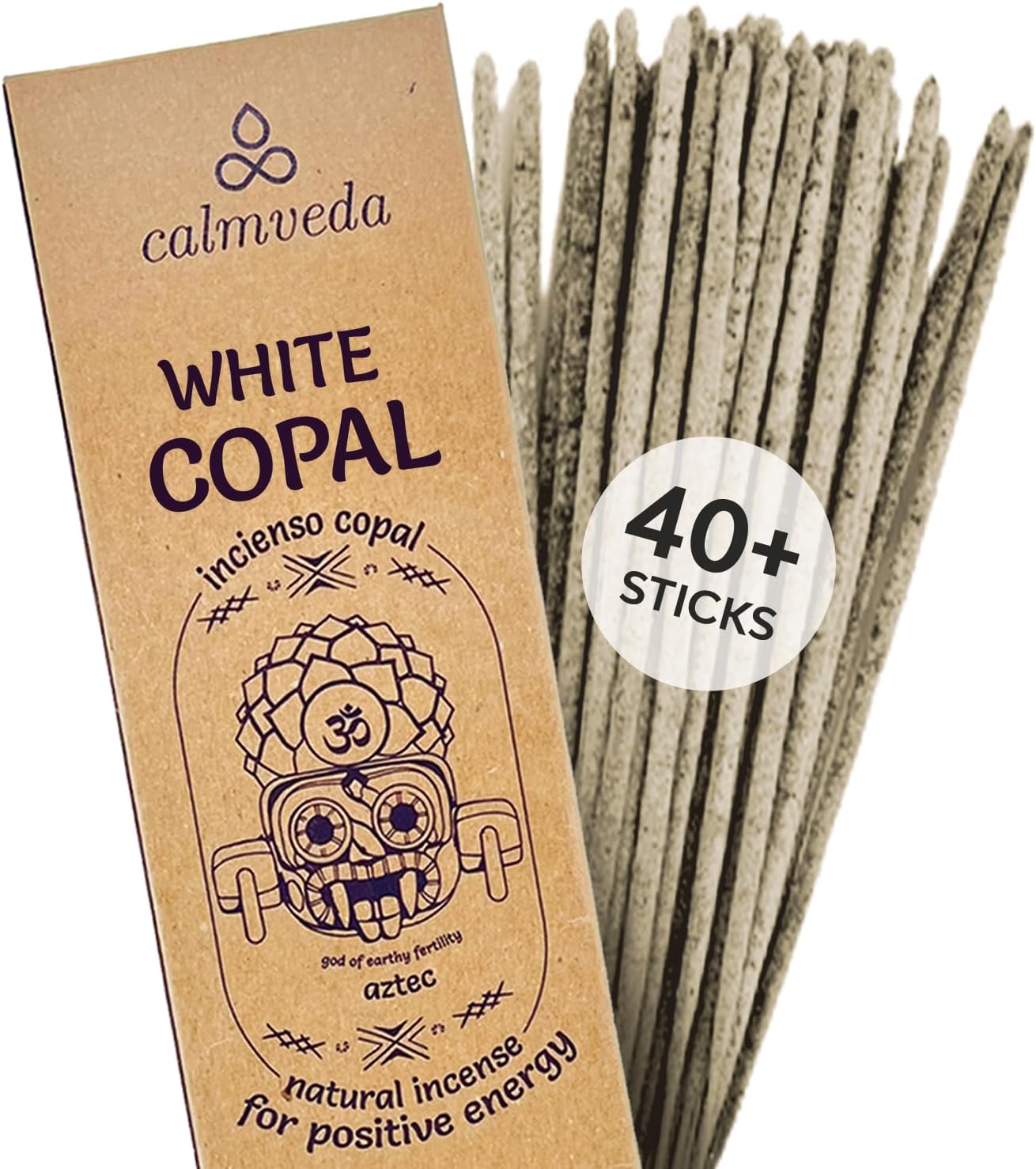 Calmveda White Copal Incense Sticks 40 Sticks