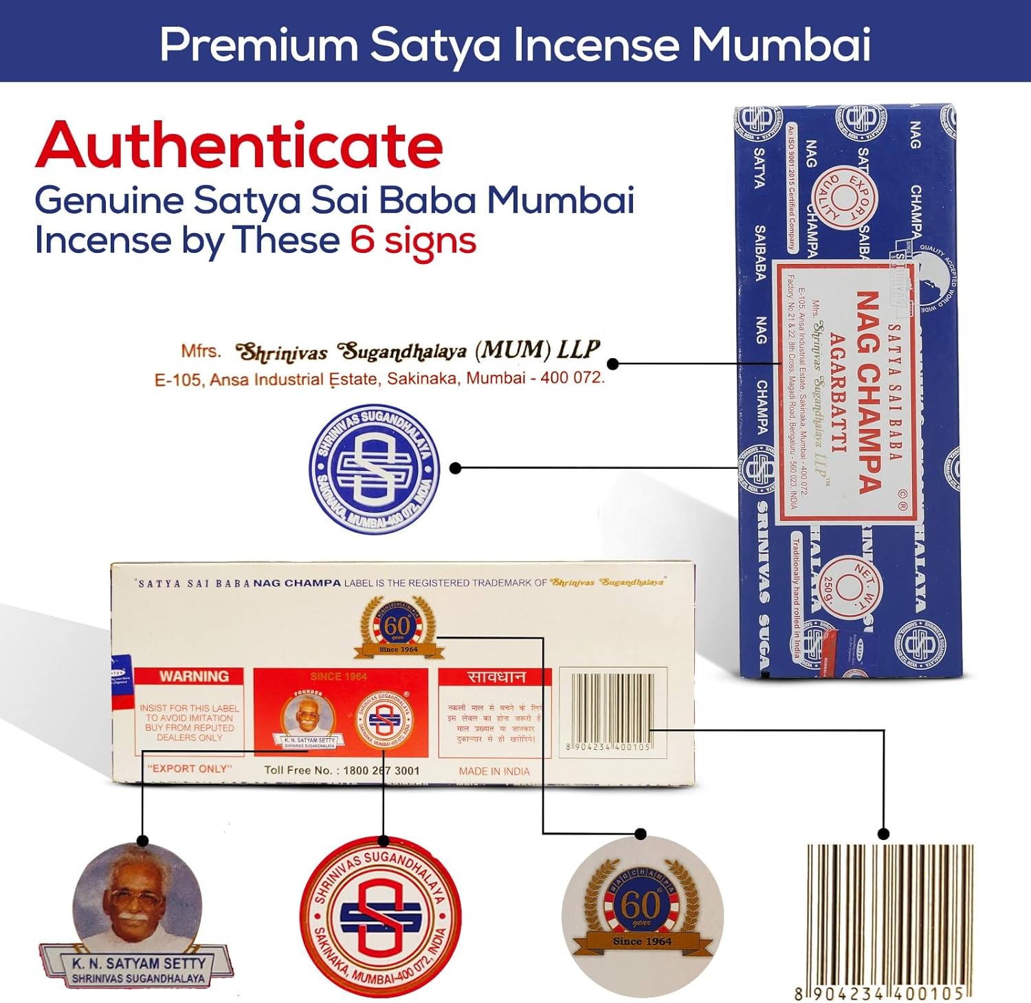 Raajsee Incense Stick Holder Bundle with Nag Champa 250g Pack