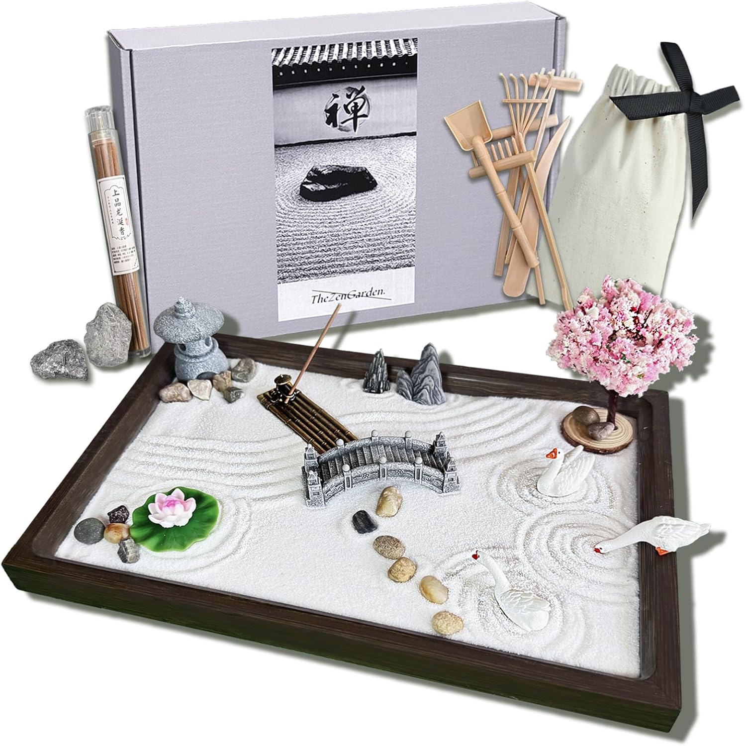 SRAYW Zen Garden Kit for Desk Decor