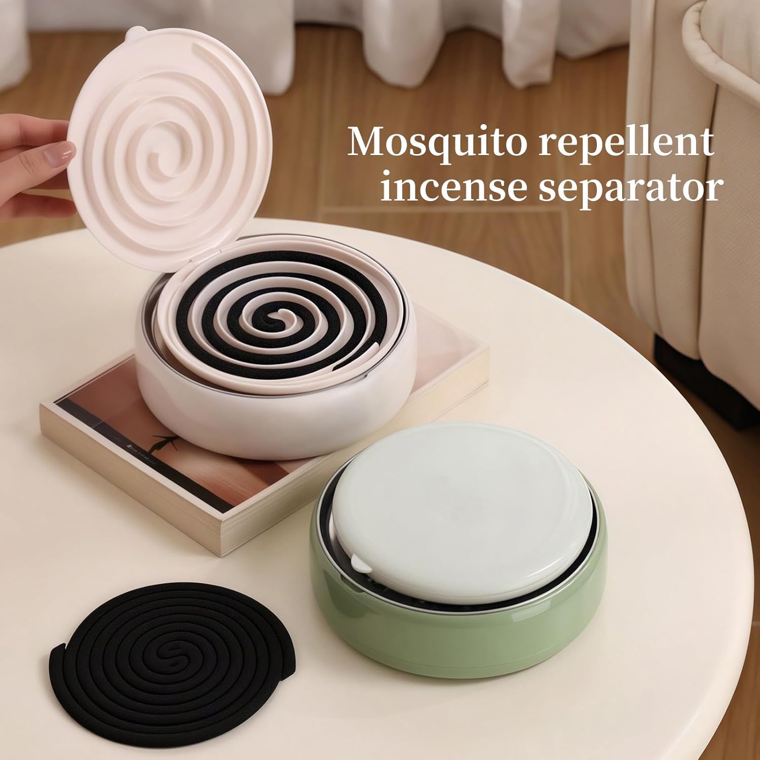 Portable Mosquito Coil Separator with Lid Anti Fly Ash Holder