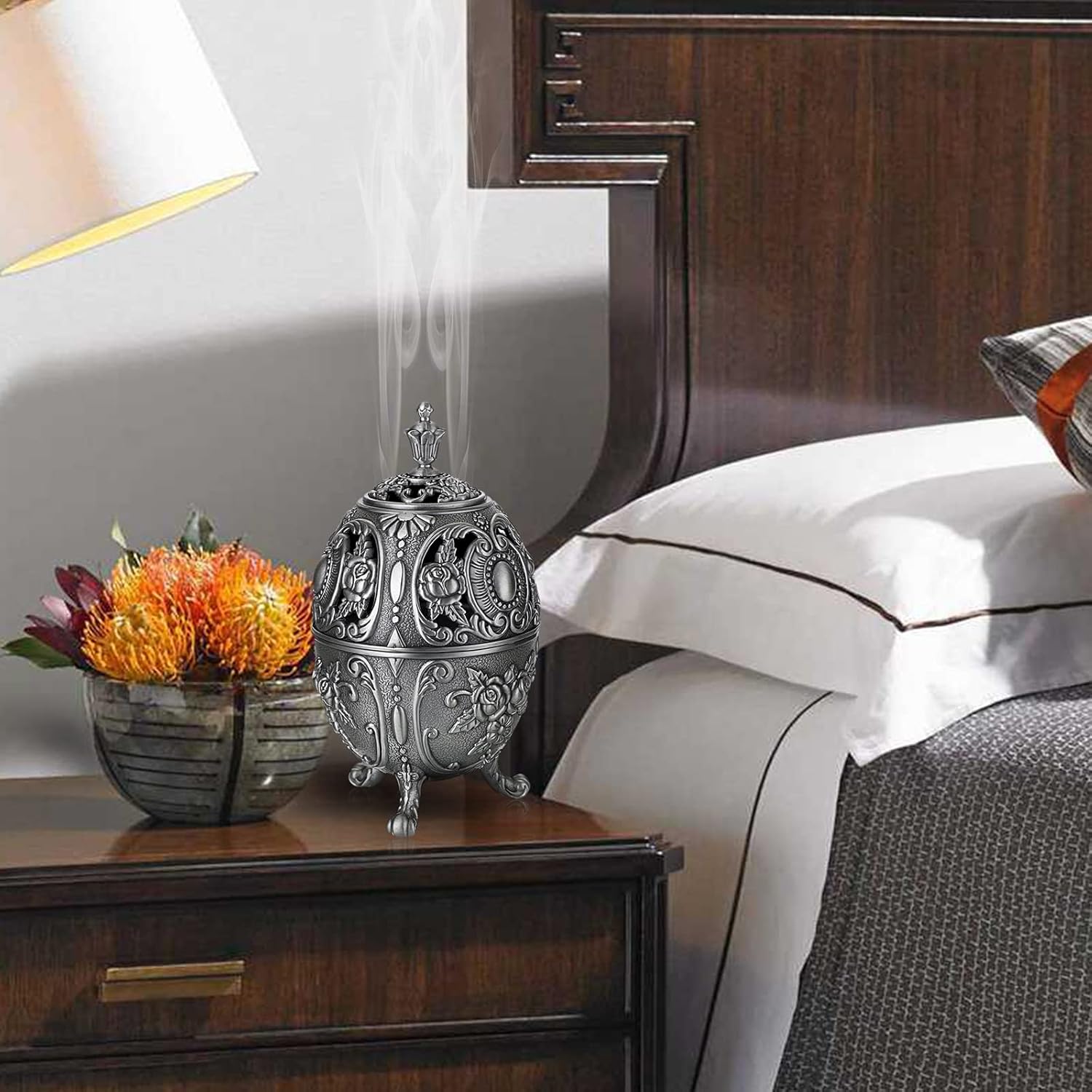 JUXYES Vintage Incense Burner Holder with Ash Catchers