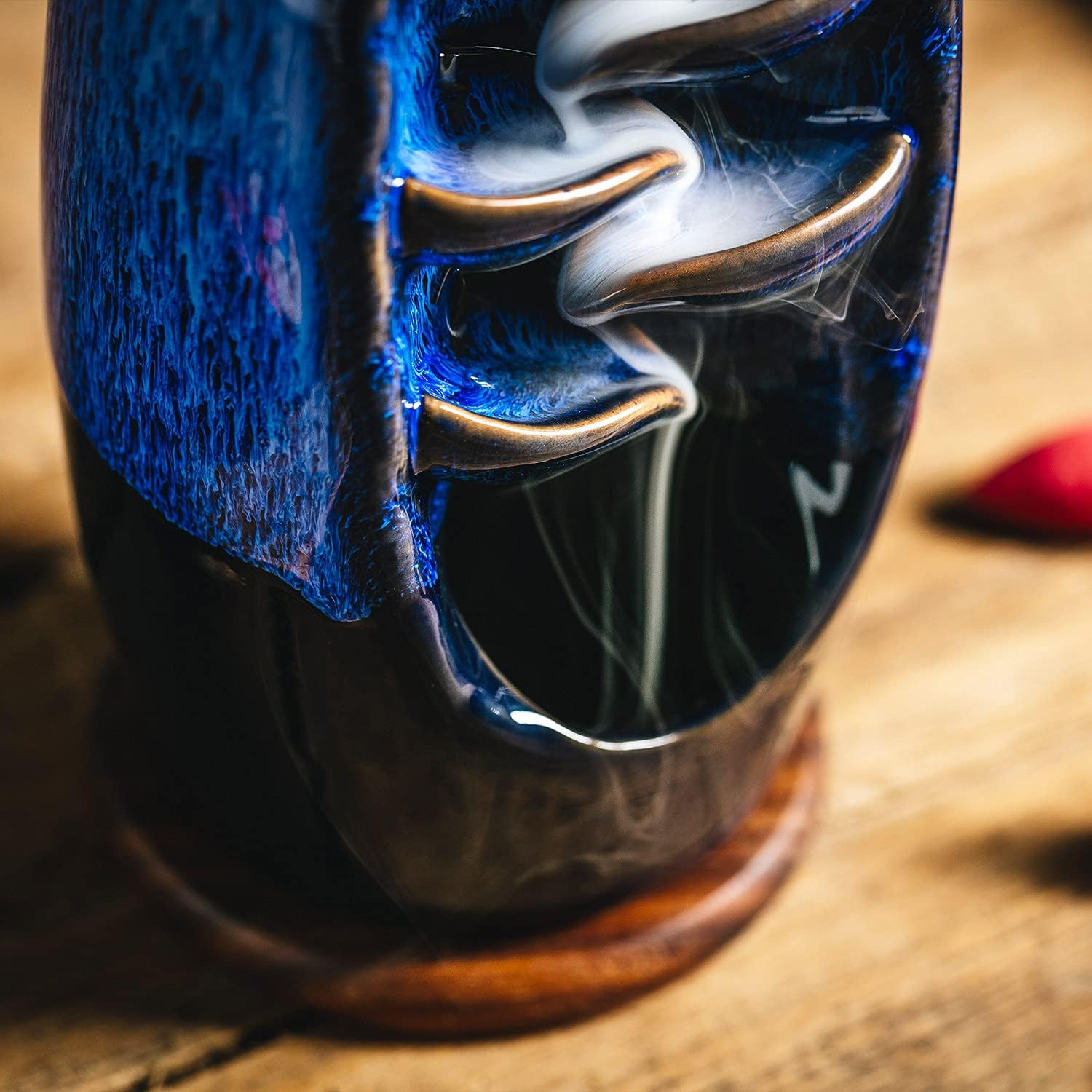 INONE Ceramic Incense Burner with 100 Cones Blue