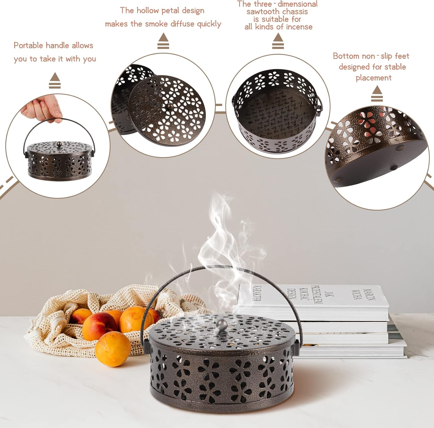 Portable Mosquito Coil Holder with Handle