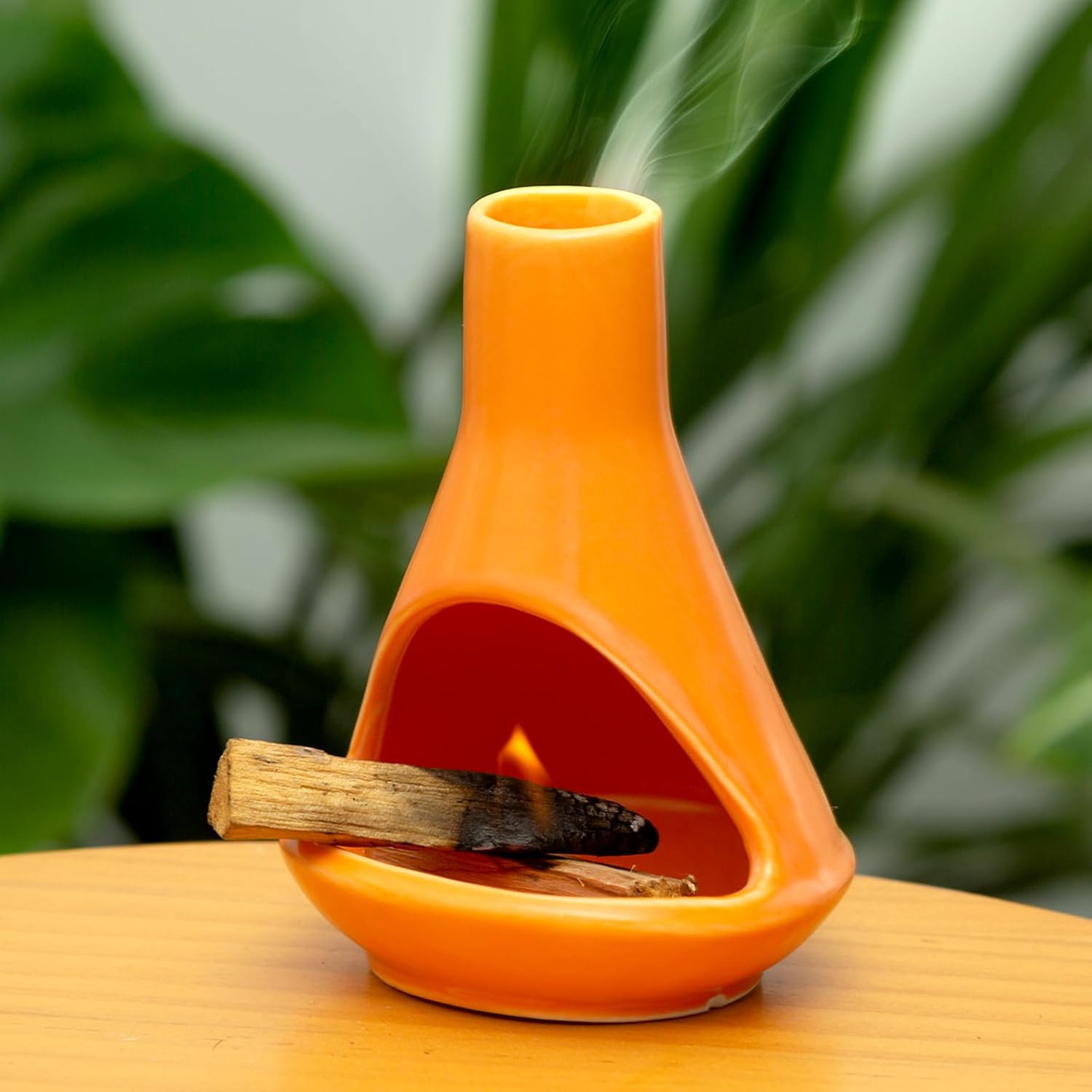 Handmade Ceramic Chiminea for Palo Santo and Candles