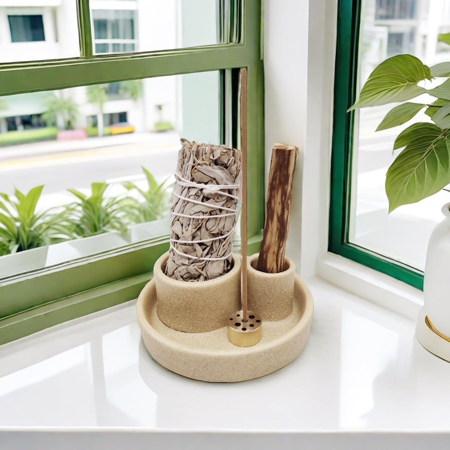4 in 1 Incense Holder with Ash Catcher Tray
