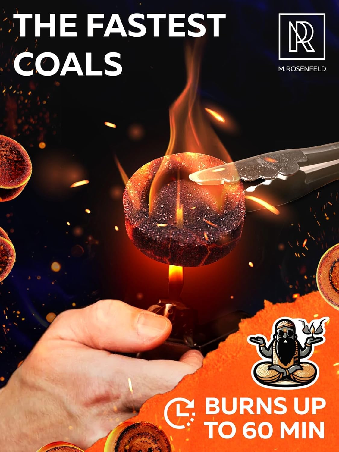 Charcoal Discs for Incense Burning - 30 pcs Quick Light Coals