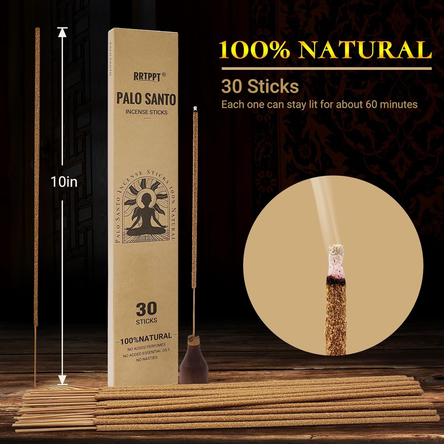 Palo Santo Incense Sticks 30 Count Natural Peruvian