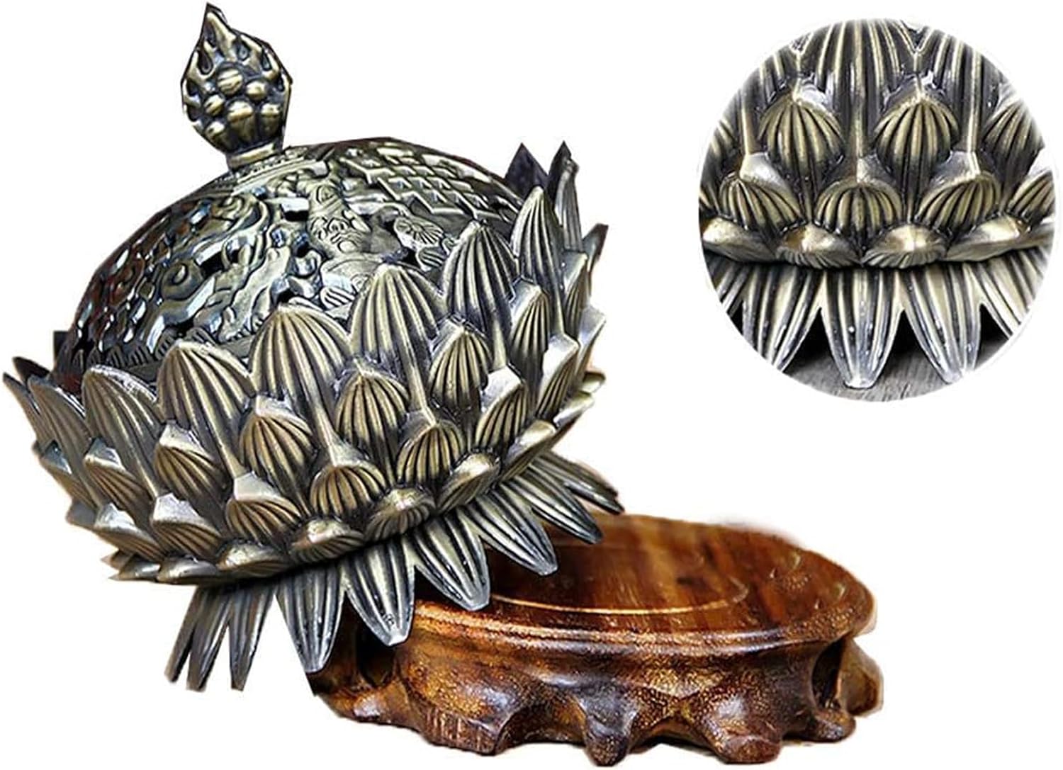 Classic Bronze Lotus Incense Burner Holder
