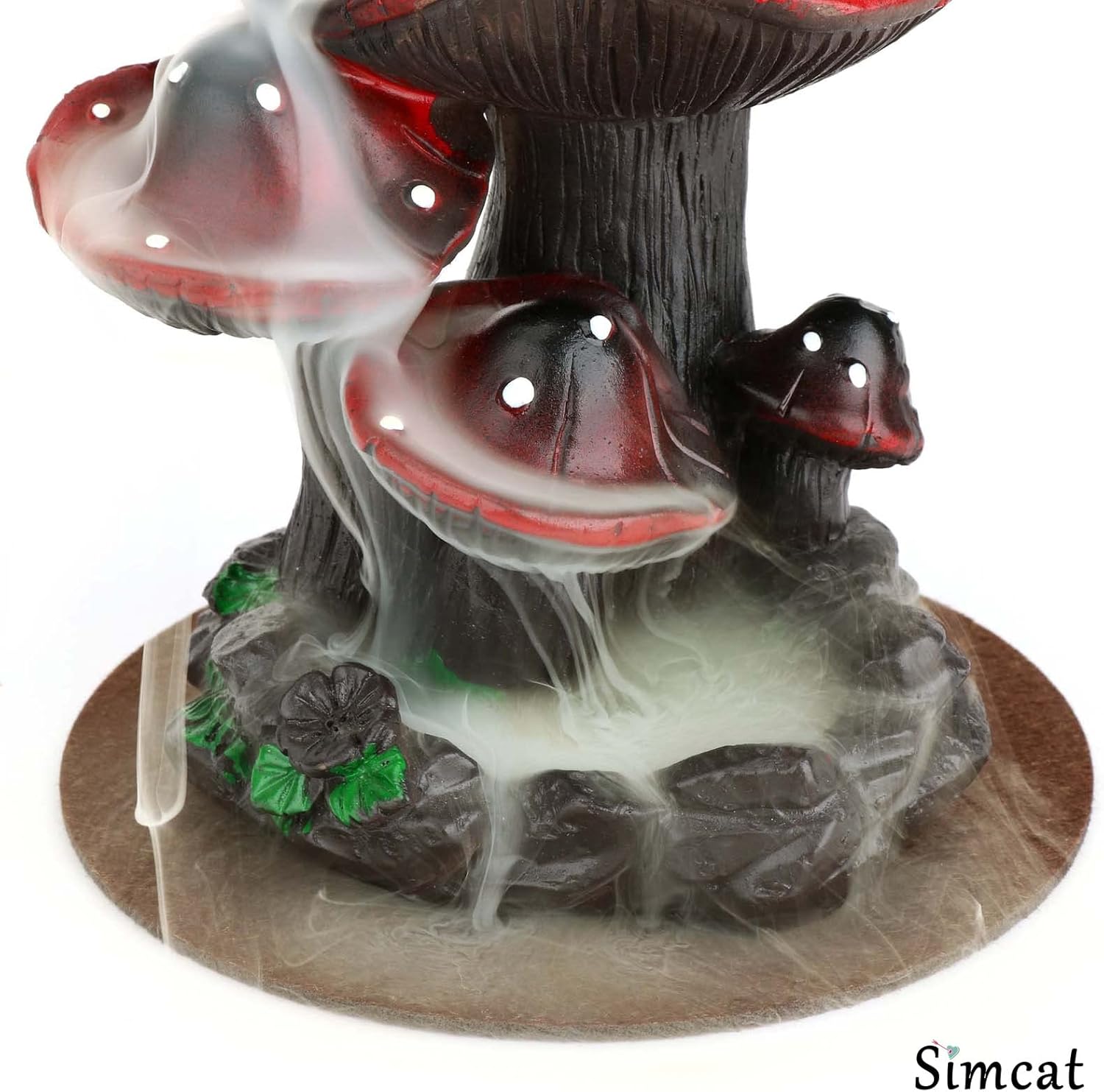 Simcat Backflow Incense Burner Holder with Cones and Sticks
