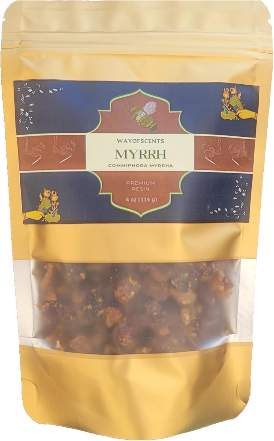 WayOfScents Commiphora Myrrha Resin - 4 Ounces Natural Wild Harvested