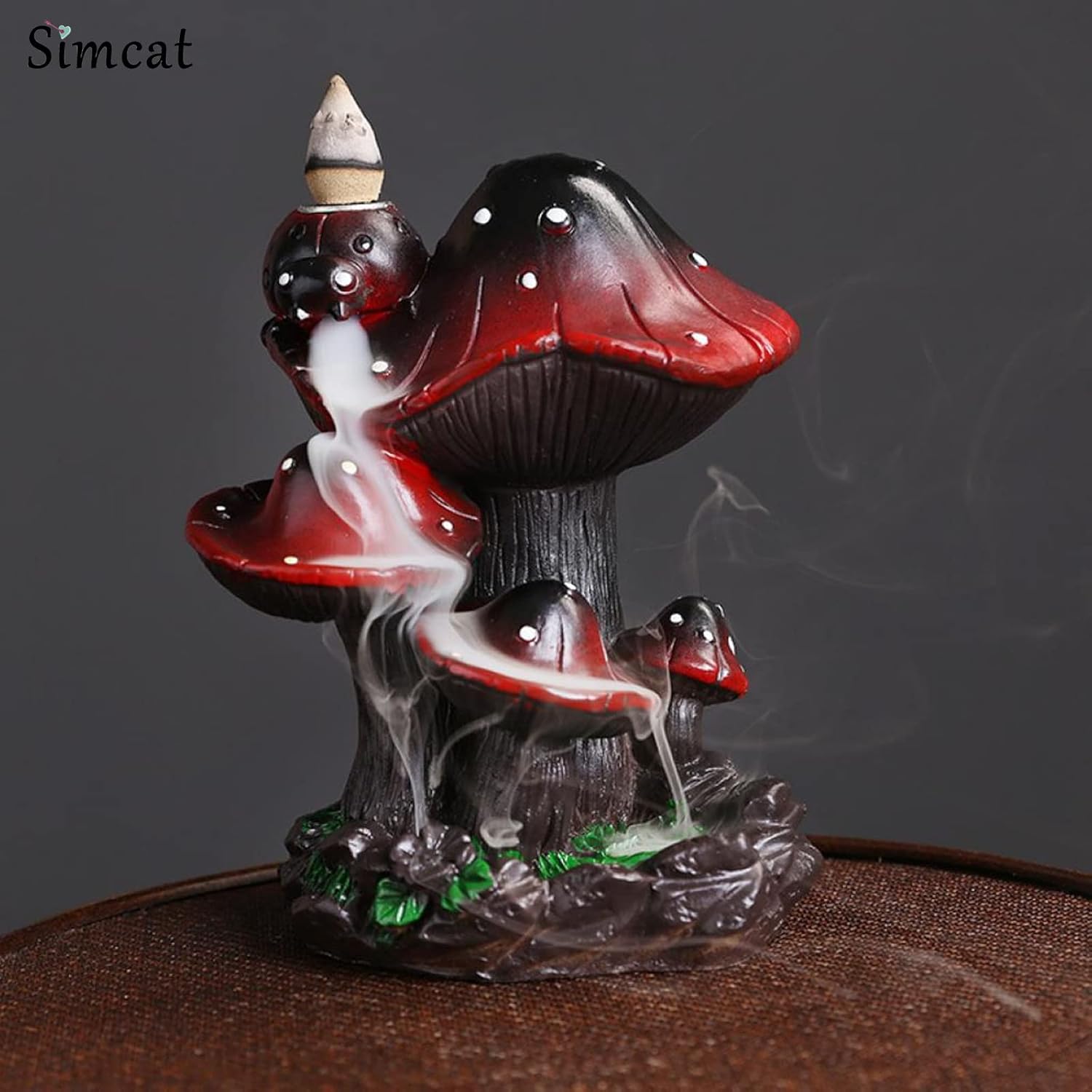 Simcat Backflow Incense Burner Holder with Cones and Sticks