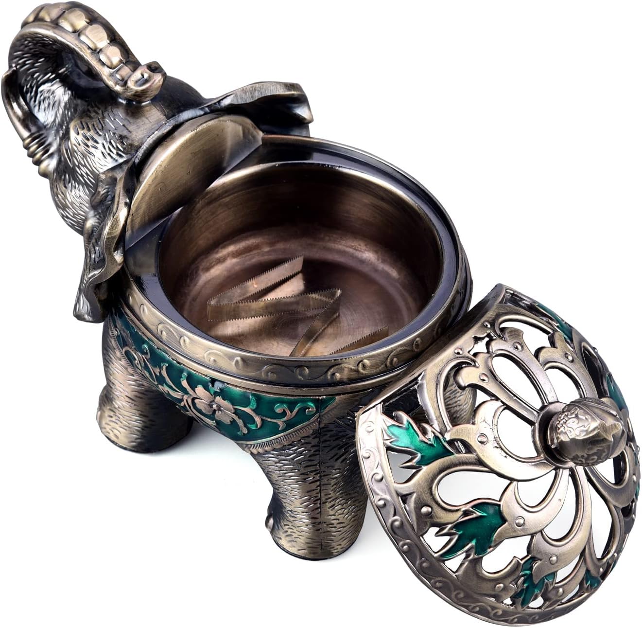 K COOL Elephant Incense Holder with Lid