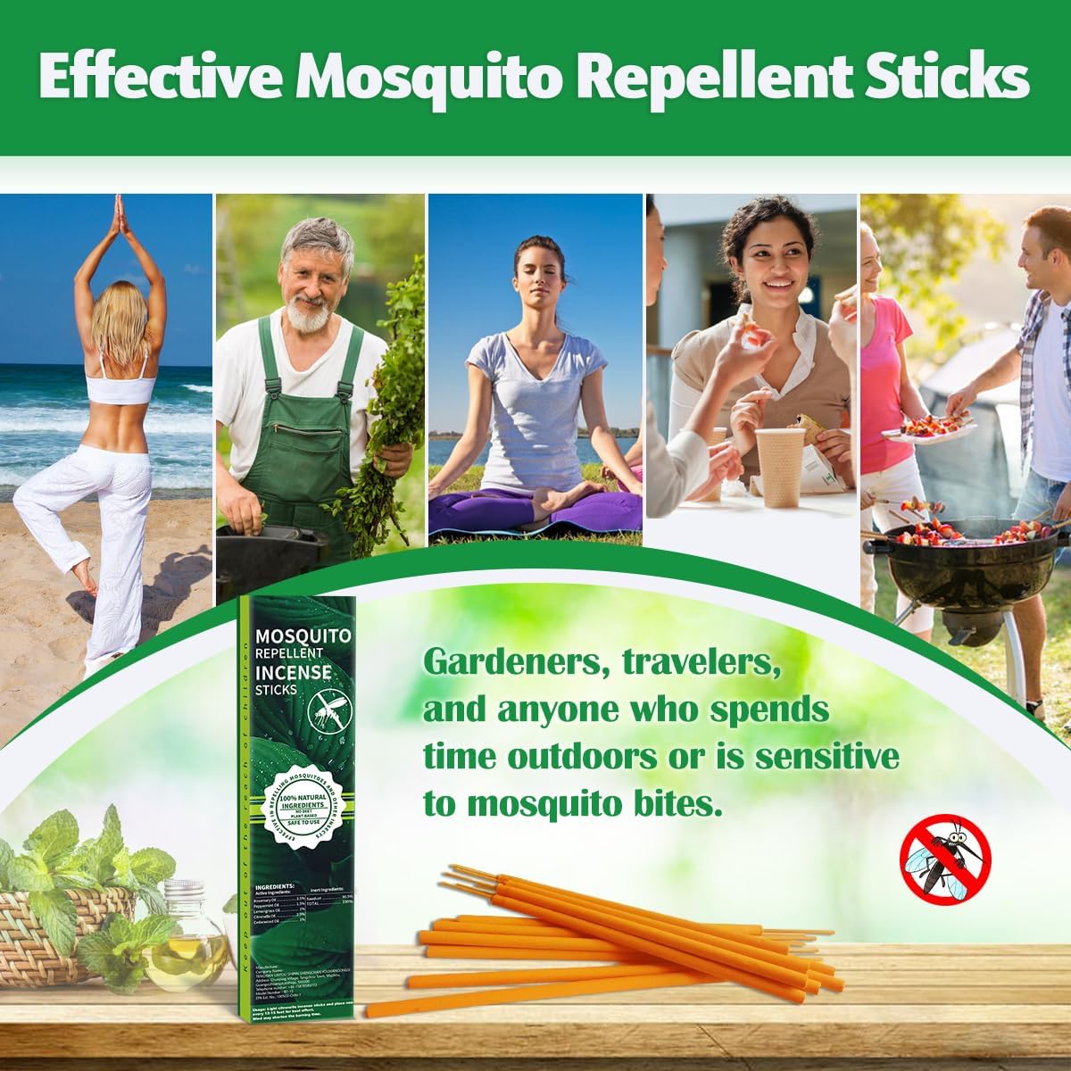 Extra Large Mosquito Repellent Sticks 24 Pack