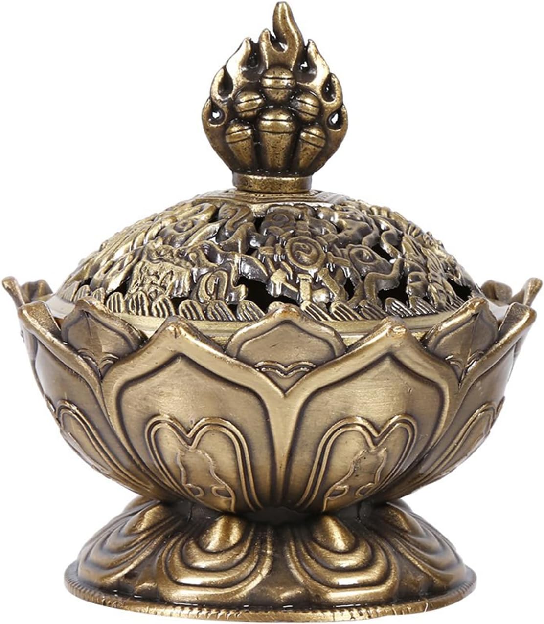 Vintage Style Bronze Incense Holder for Home Decoration