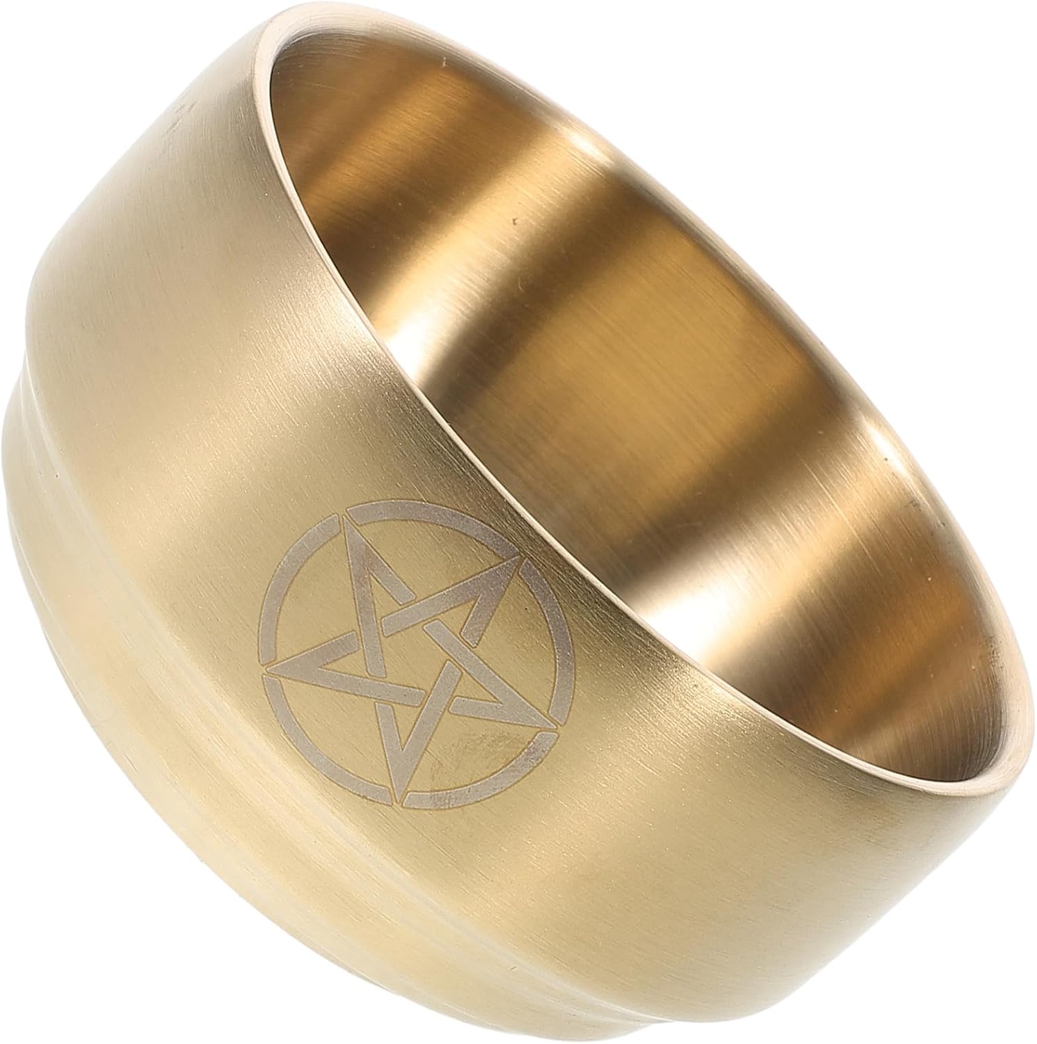 LUOZZY Pentagram Moon Incense Burner Brass Bowl