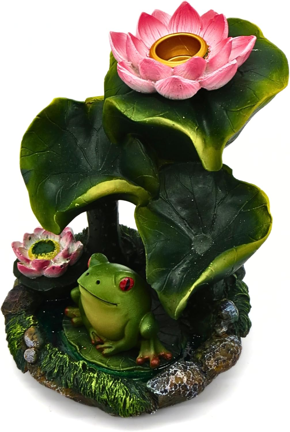 Fantasy Gifts Frog Under Lily Pads Incense Holder