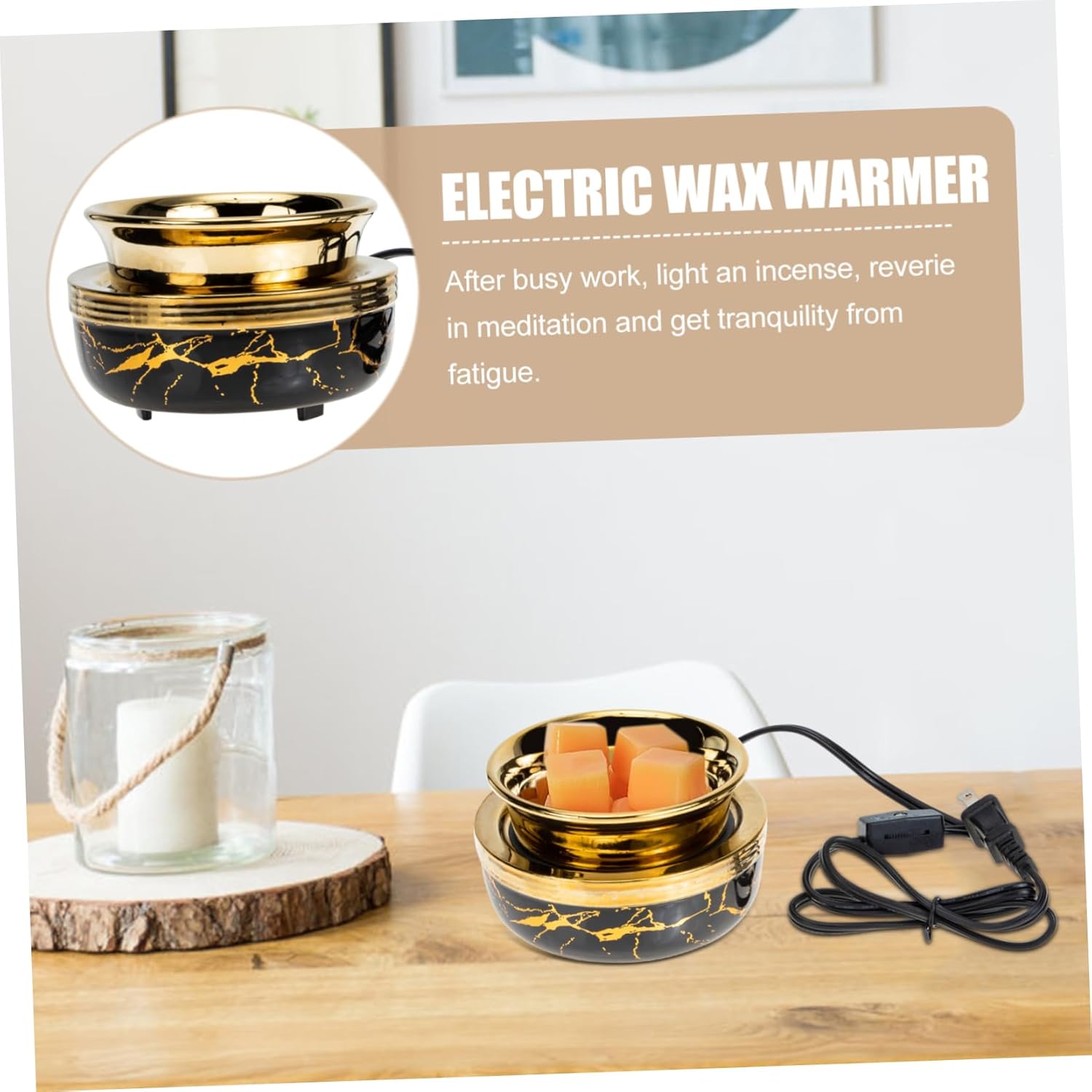 Electric Aromatherapy Candle Holder for Essential Oils and Scented Wax