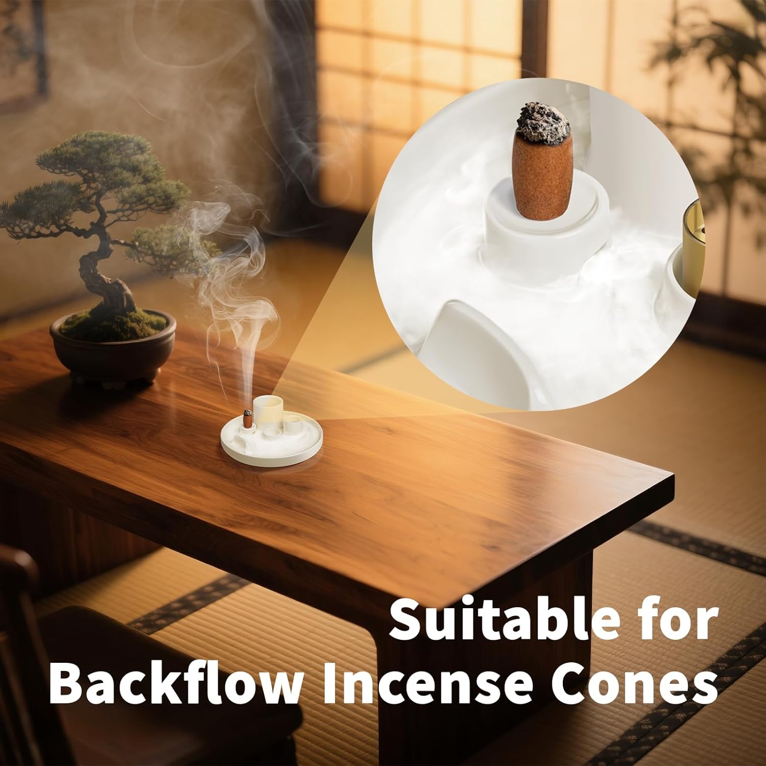 Luvan 5 in 1 Incense Candle Holder with Ash Tray