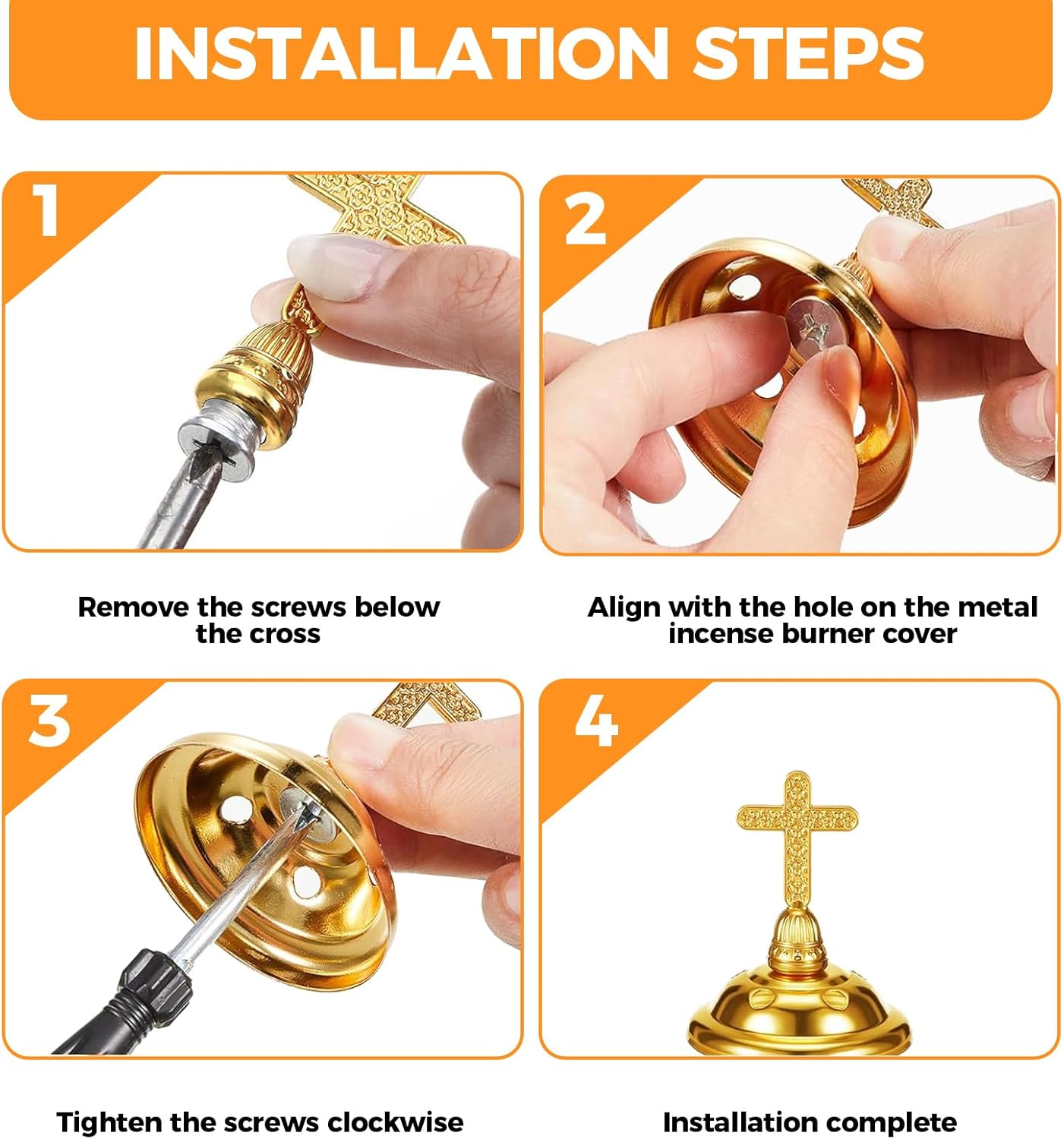 Lemitung Gold Incense Burner with Tong