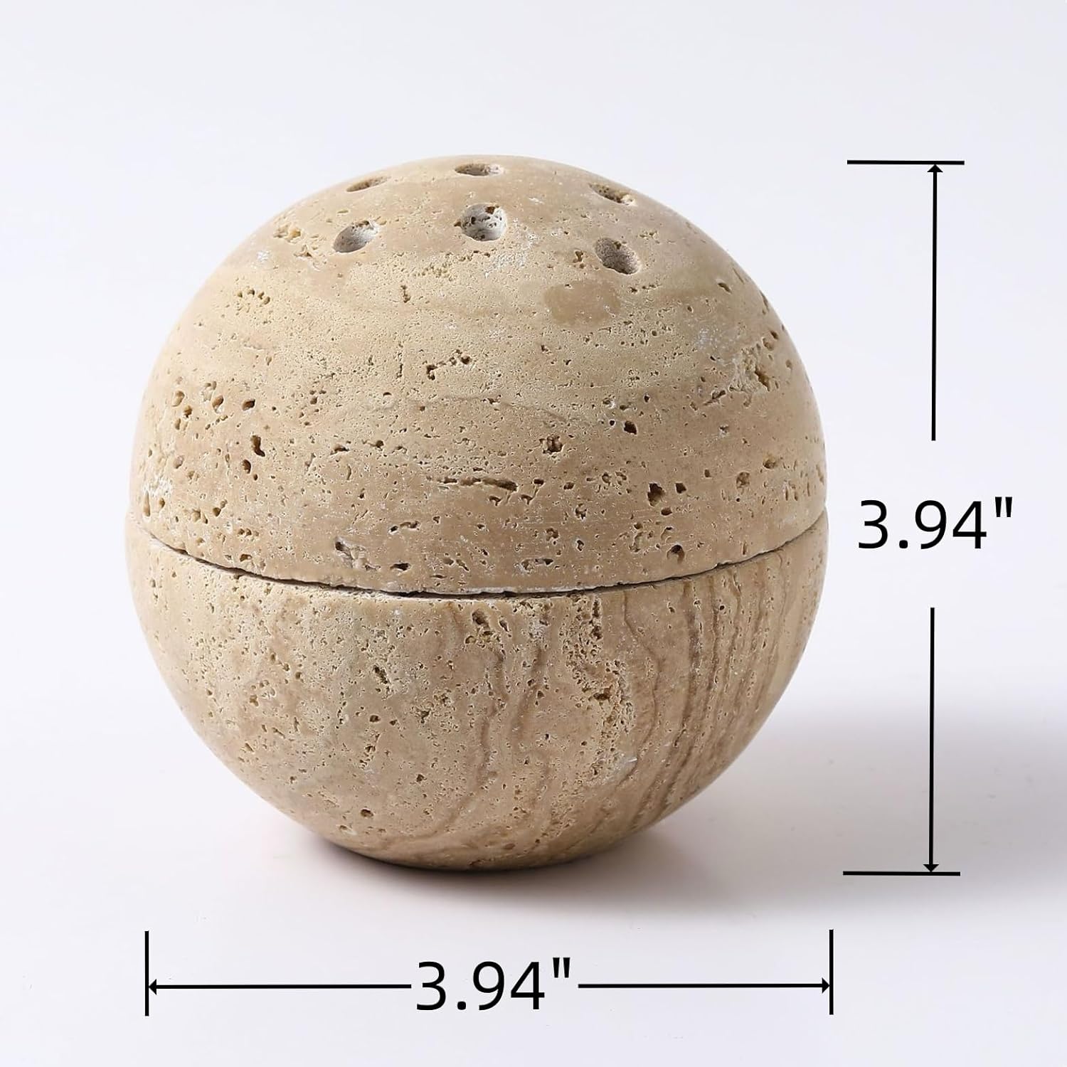 Handmade Travertine Incense Resin Burner Holder