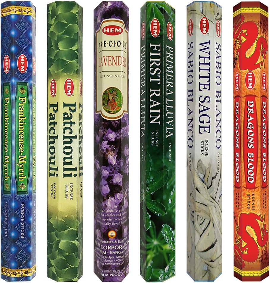 Hem Incense Sticks Variety Pack with Holder
