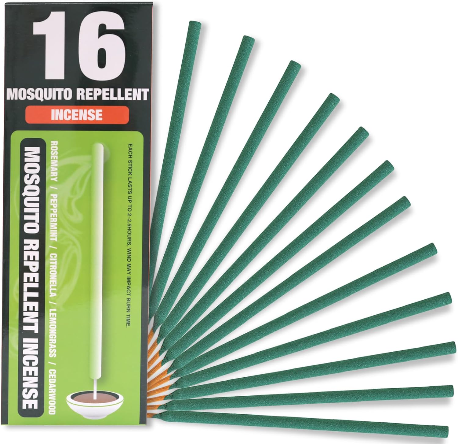 16 Mosquito Repellent Incense Sticks 25 Hour Protection