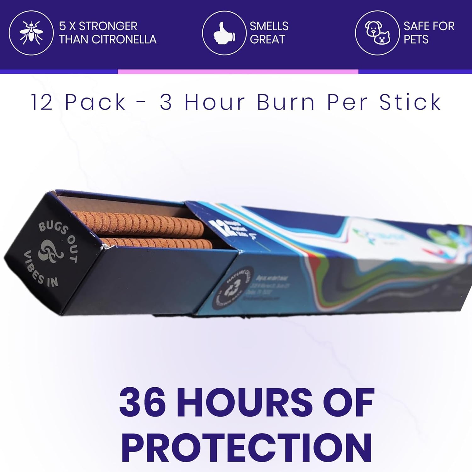 Flora Scent 12 Pack Mosquito Repellent Incense Sticks