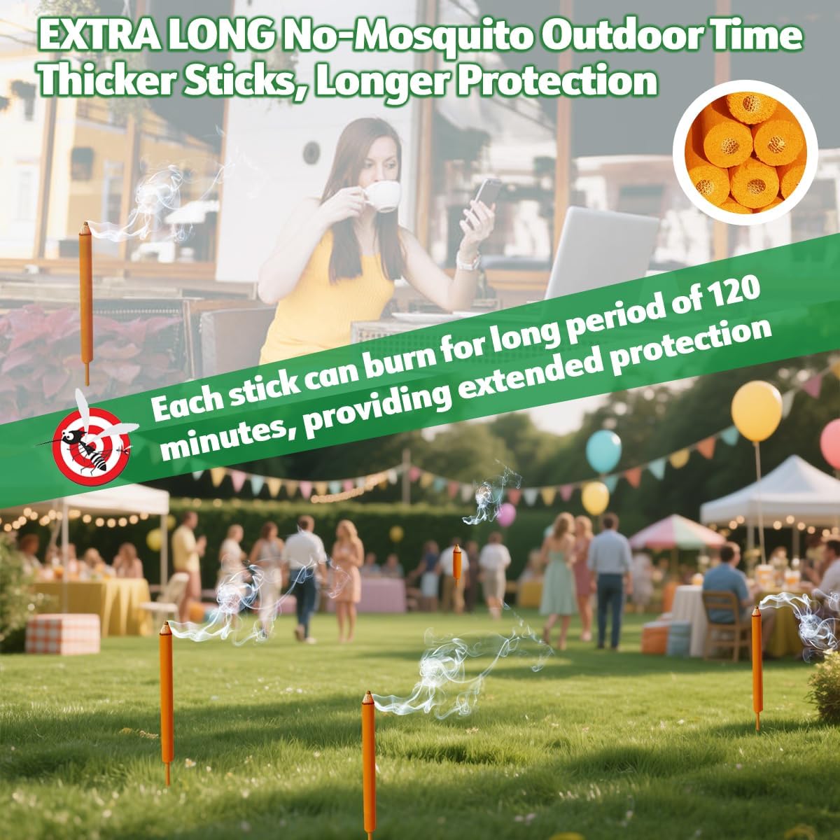 Extra Large Mosquito Repellent Sticks 24 Pack