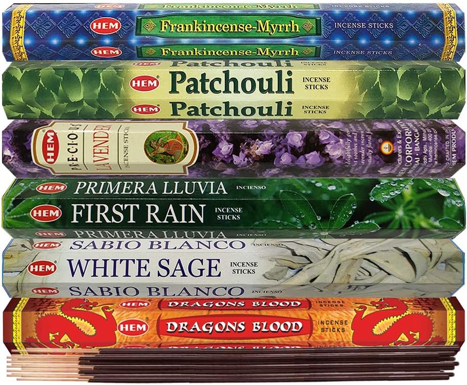 Hem Incense Sticks Variety Pack with Holder