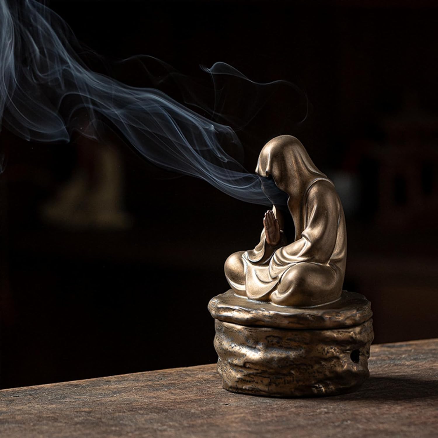 Cacukap Ceramic Zen Incense Holder with Buddha Statue