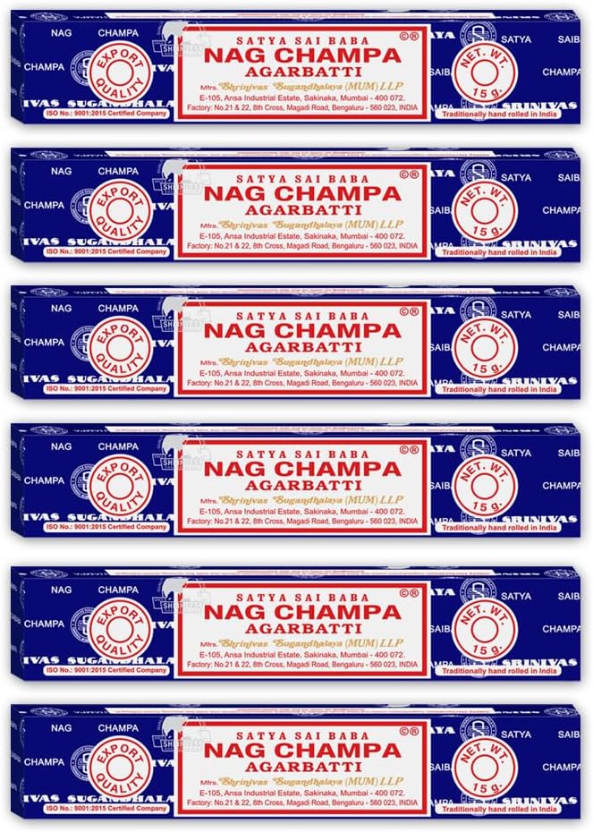 Satya Sai Baba Nag Champa Agarbatti Pack of 12