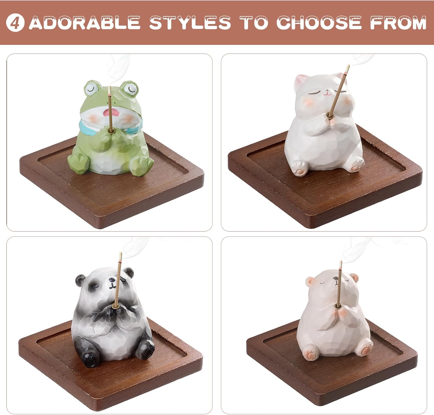 Lionpower Resin Frog Incense Holder with Burner and Ash Catcher