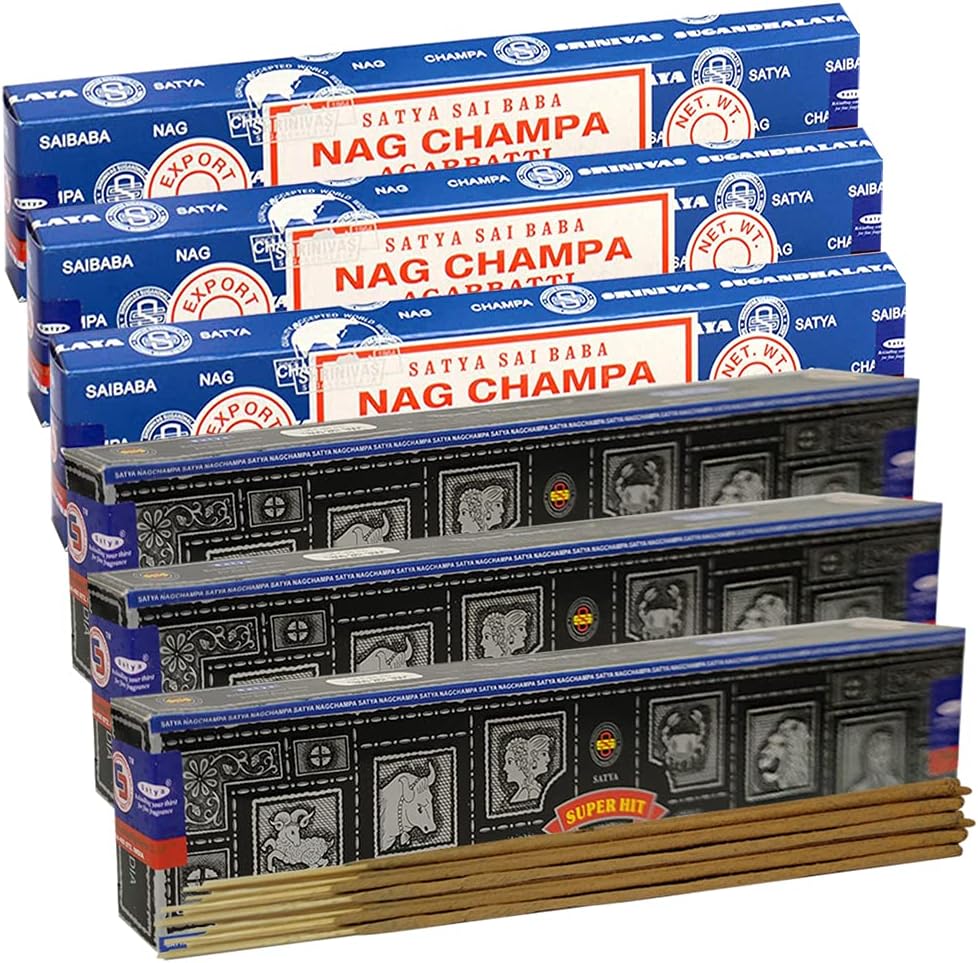 TRUMIRI Nag Champa Super Hit Incense Sticks Bundle with Holder